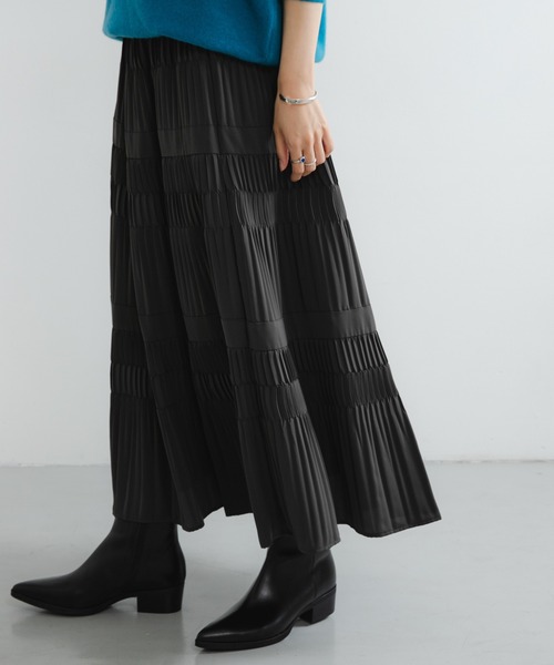 アーバンリサーチ　プリーツティアードスカート プリーツティアードスカート（スカート）｜URBAN RESEARCH（アーバン