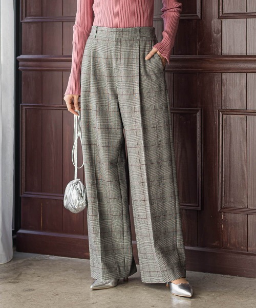 Droite lautreamont（ドロワットロートレアモン）の「両面起毛ストレッチパンツ≪洗濯機で洗える≫（その他パンツ・レディース・ベージュ/イエロー/オフホワイト/ブラック/ブラック系その他/チャコールグレー/ブラウン・M/S）」の3枚目の写真