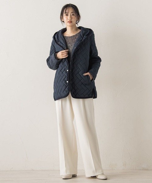 Droite lautreamont（ドロワットロートレアモン）の「両面起毛ストレッチパンツ≪洗濯機で洗える≫（その他パンツ・レディース・ベージュ/イエロー/オフホワイト/ブラック/ブラック系その他/チャコールグレー/ブラウン・M/S）」の16枚目の写真