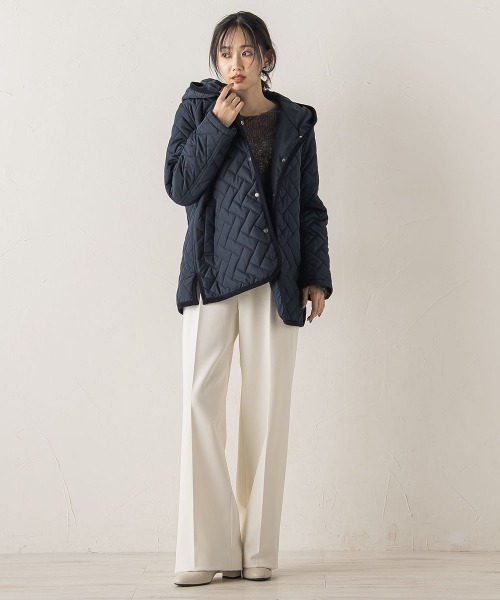 Droite lautreamont（ドロワットロートレアモン）の「両面起毛ストレッチパンツ≪洗濯機で洗える≫（その他パンツ・レディース・ベージュ/イエロー/オフホワイト/ブラック/ブラック系その他/チャコールグレー/ブラウン・M/S）」の17枚目の写真