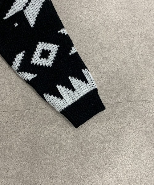 link lot(リンクロット)の「ノーカラーノルディックニットカーディガン(カーディガン/ボレロ・メンズ・ブラック・M)」の13枚目の写真