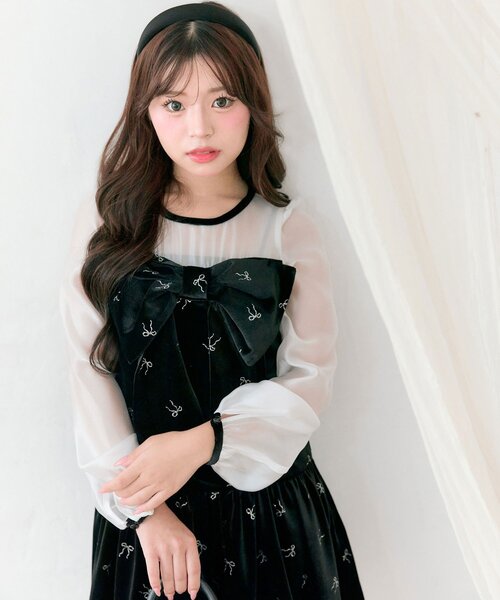 セール】【TwinkleCollection】リボンミニワンピース（ワンピース