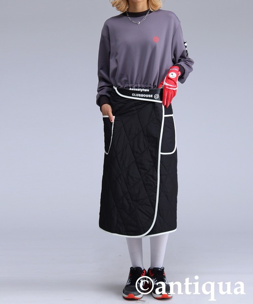 antiqua（アンティカ）の「【STCH】キルティングブランケット（ストール/ショール・レディース・ブラック・ONESIZE）」の5枚目の写真