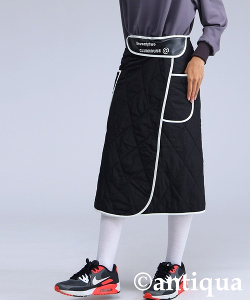 antiqua（アンティカ）の「【STCH】キルティングブランケット（ストール/ショール・レディース・ブラック・ONESIZE）」の7枚目の写真