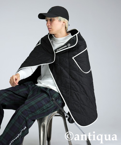 antiqua（アンティカ）の「【STCH】キルティングブランケット（ストール/ショール・レディース・ブラック・ONESIZE）」の9枚目の写真