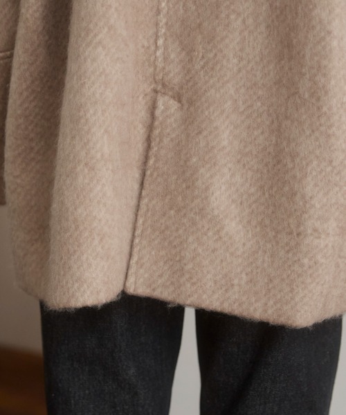 ANGIE（アンジー）の「マルチWAY シャギーミドルコート（ピーコート・レディース・グレー/杢グレー/ブラウン/ベージュ・FREE）」の5枚目の写真