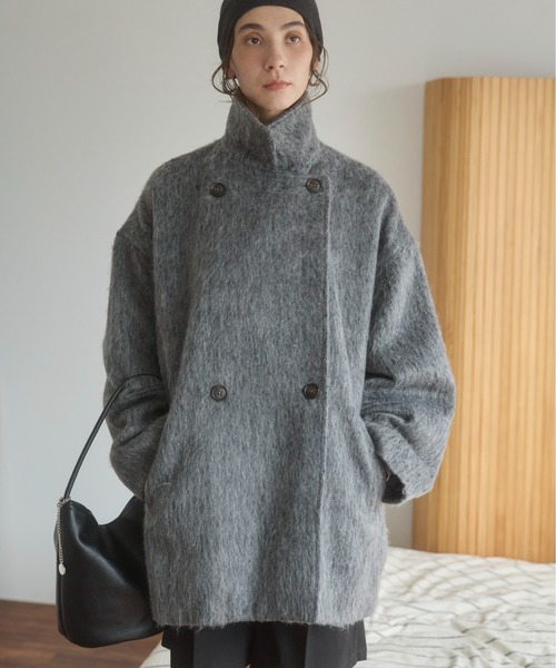ANGIE（アンジー）の「マルチWAY シャギーミドルコート（ピーコート