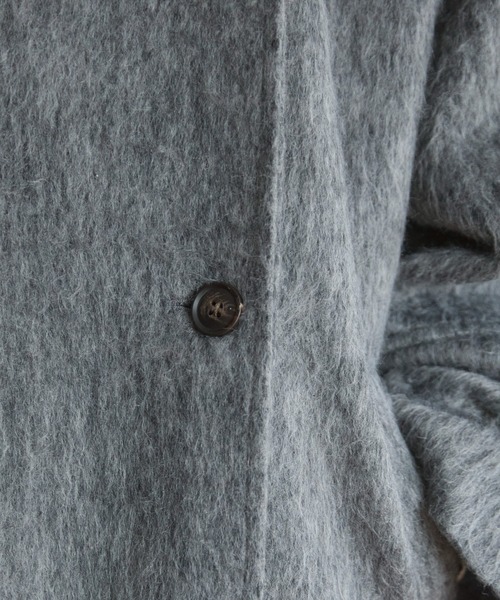 ANGIE（アンジー）の「マルチWAY シャギーミドルコート（ピーコート・レディース・グレー/杢グレー/ブラウン/ベージュ・FREE）」の8枚目の写真