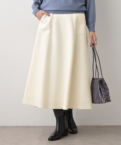 Dessin（デッサン）の「メルトンジャージフレアスカート（スカート・レディース・ホワイト系/ブラック/ブラウン系その他/ナチュラル・00/01/02/03）」の19枚目の写真