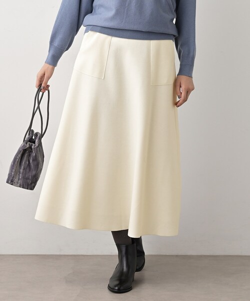 Dessin（デッサン）の「メルトンジャージフレアスカート（スカート・レディース・ホワイト系/ブラック/ブラウン系その他/ナチュラル・00/01/02/03）」の20枚目の写真