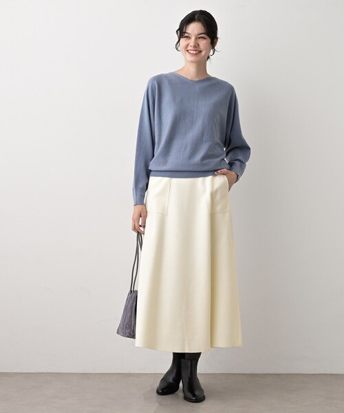 Dessin（デッサン）の「メルトンジャージフレアスカート（スカート・レディース・ホワイト系/ブラック/ブラウン系その他/ナチュラル・00/01/02/03）」の21枚目の写真