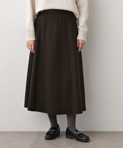 セール】メルトンジャージフレアスカート（スカート）｜Dessin