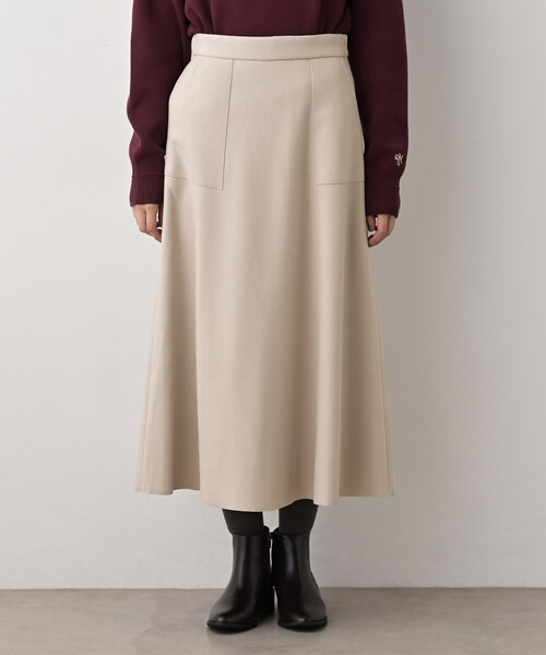 Dessin（デッサン）の「メルトンジャージフレアスカート（スカート・レディース・ホワイト系/ブラック/ブラウン系その他/ナチュラル・00/01/02/03）」の9枚目の写真