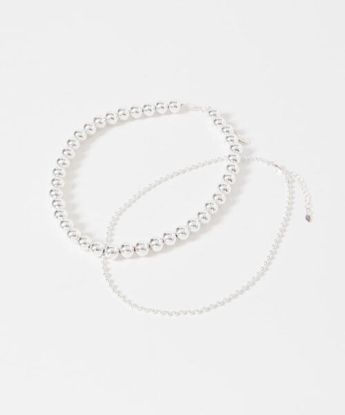 SMELLY(スメリー)の「メタルボール2セットネックレス(ネックレス・レディース・シルバー・-)」の6枚目の写真