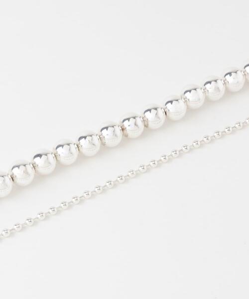 SMELLY(スメリー)の「メタルボール2セットネックレス(ネックレス・レディース・シルバー・-)」の7枚目の写真