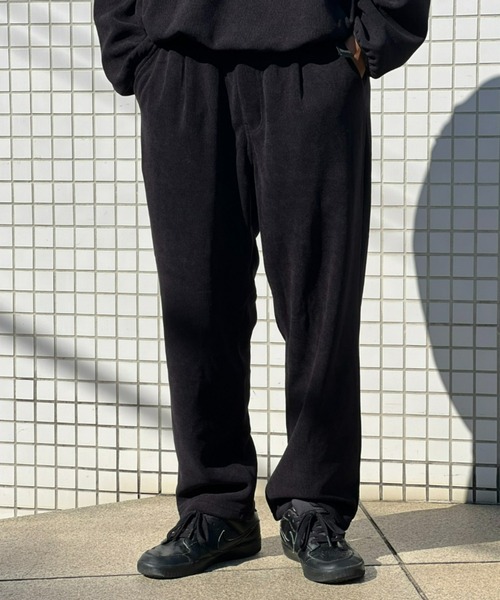 THOUSAND MILE(サウザンドマイル)の「【THOUSAND MILE】KNIT FREECE BELT PANTS(その他パンツ・メンズ・ブラック・MEDIUM/LARGE/X-LARGE)」の1枚目の写真