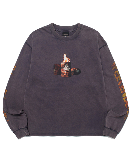 WKNDRS(ウィーキャンドース)の「FIRE BARREL LS T-SHIRT (PURPLE)(Tシャツ/カットソー・レディース・その他・X-LARGE)」の1枚目の写真