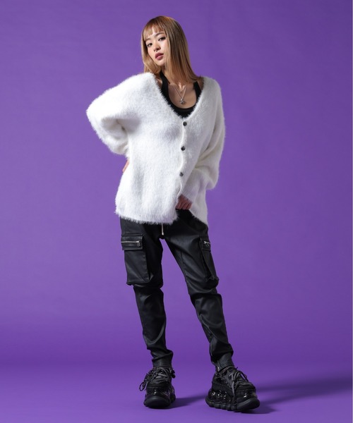 DANKE SCHON(ダンケシェーン)の「【WEB&DEPOT限定】DankeSchon/ダンケシェーン/SHAGGY CARDIGAN(カーディガン/ボレロ・メンズ・ホワイト/モスグリーン/ブラック・L/M/XL)」の21枚目の写真