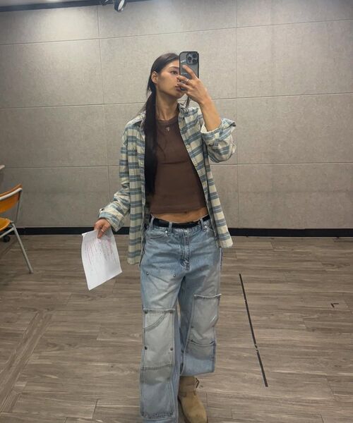 PARTIMENTO WOMEN（パルティメントウィメン）の「トランスフォームダブルニパッチジーンズ_ライトブルー（デニムパンツ・レディース・その他・SMALL/MEDIUM）」の9枚目の写真