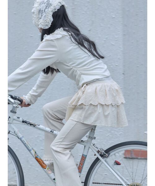 merry jenny（メリージェニー）の「romantic frill tops（Tシャツ/カットソー・レディース・チャコールグレー/ミント/アイボリー・FREE）」の13枚目の写真