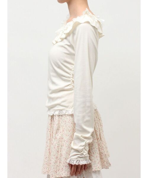 merry jenny(メリージェニー)の「romantic frill tops(Tシャツ/カットソー・レディース・アイボリー/チャコールグレー/ミント・FREE)」の10枚目の写真