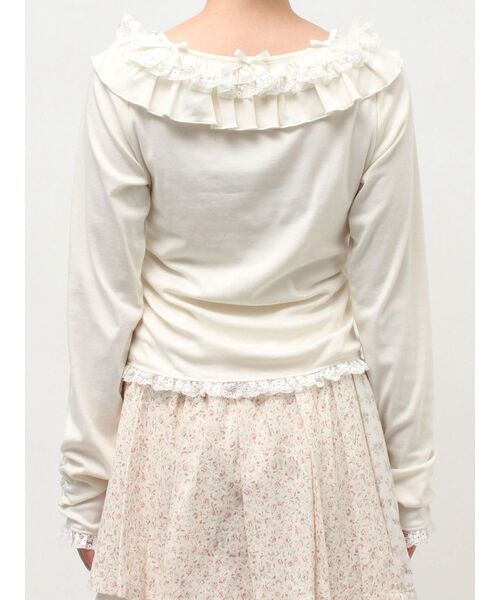 merry jenny（メリージェニー）の「romantic frill tops（Tシャツ/カットソー・レディース・チャコールグレー/ミント/アイボリー・FREE）」の8枚目の写真