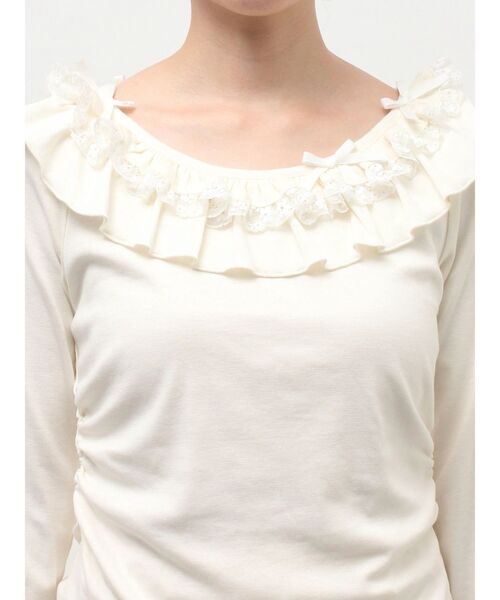 merry jenny（メリージェニー）の「romantic frill tops（Tシャツ/カットソー・レディース・チャコールグレー/ミント/アイボリー・FREE）」の9枚目の写真