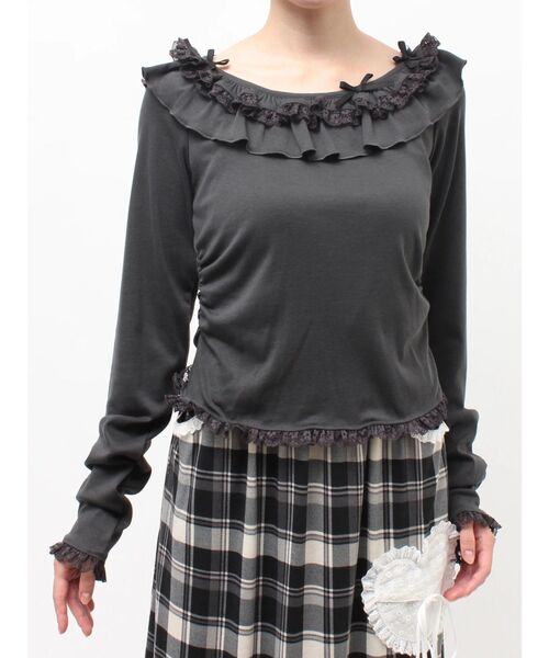 merry jenny(メリージェニー)の「romantic frill tops(Tシャツ/カットソー・レディース・アイボリー/チャコールグレー/ミント・FREE)」の20枚目の写真
