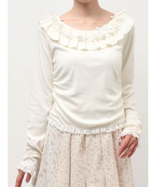 merry jenny(メリージェニー)の「romantic frill tops(Tシャツ/カットソー・レディース・アイボリー/チャコールグレー/ミント・FREE)」の22枚目の写真
