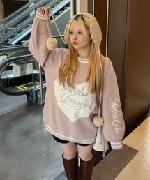 continuer de NICE CLAUP | 【HolidayCollection】モールハートBIGニット(ニット/セーター)