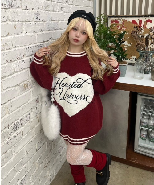 セール】【HolidayCollection】モールハートBIGニット（ニット