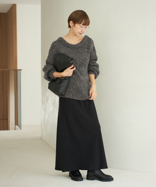 plage（プラージュ）の「Super Light Wool プルオーバー（ニット/セーター・レディース・グレー/ベージュ・FREE）」の5枚目の写真