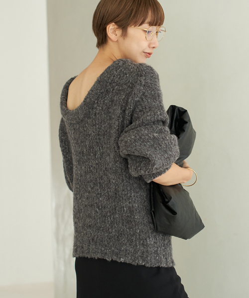 plage（プラージュ）の「Super Light Wool プルオーバー（ニット/セーター・レディース・グレー/ベージュ・FREE）」の10枚目の写真