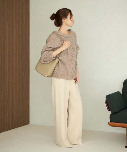 plage（プラージュ）の「Super Light Wool プルオーバー（ニット/セーター・レディース・グレー/ベージュ・FREE）」の14枚目の写真