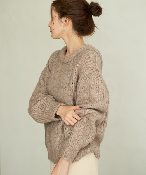 plage（プラージュ）の「Super Light Wool プルオーバー（ニット/セーター・レディース・グレー/ベージュ・FREE）」の18枚目の写真