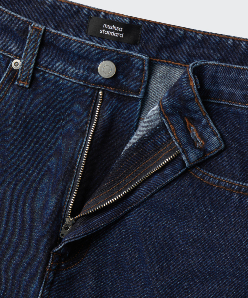 MUSINSA STANDARD（ムシンサスタンダード）の「起毛ビッグワイドデニムパンツ [ミディアムインディゴ]（デニムパンツ・メンズ・その他・40/38/42/36/34/32/30/31/33/26/27/28/29）」の3枚目の写真