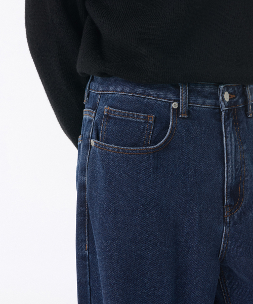 MUSINSA STANDARD（ムシンサスタンダード）の「起毛ビッグワイドデニムパンツ [ミディアムインディゴ]（デニムパンツ・メンズ・その他・40/38/42/36/34/32/30/31/33/26/27/28/29）」の4枚目の写真