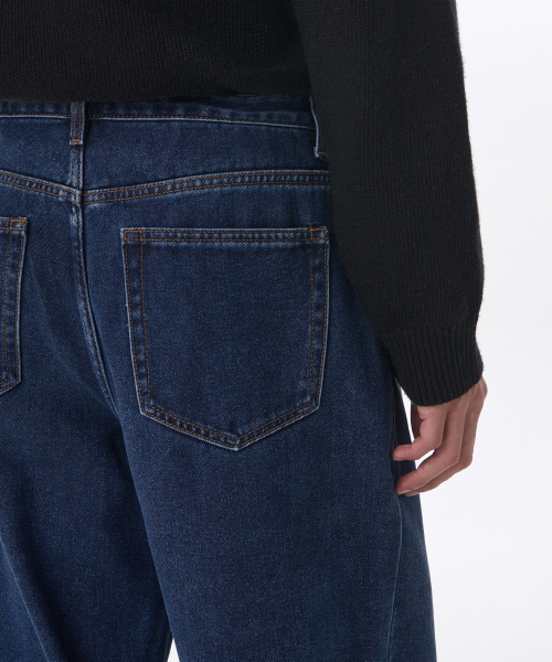 MUSINSA STANDARD（ムシンサスタンダード）の「起毛ビッグワイドデニムパンツ [ミディアムインディゴ]（デニムパンツ・メンズ・その他・40/38/42/36/34/32/30/31/33/26/27/28/29）」の5枚目の写真