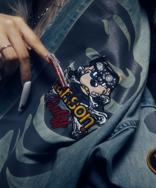 GALFY(ガルフィー)の「JACKROSE×VANSON×GALFY-骨犬 Demin Shirt(シャツ/ブラウス・メンズ・ブラック/ライトインディゴブルー・XL/L)」の7枚目の写真