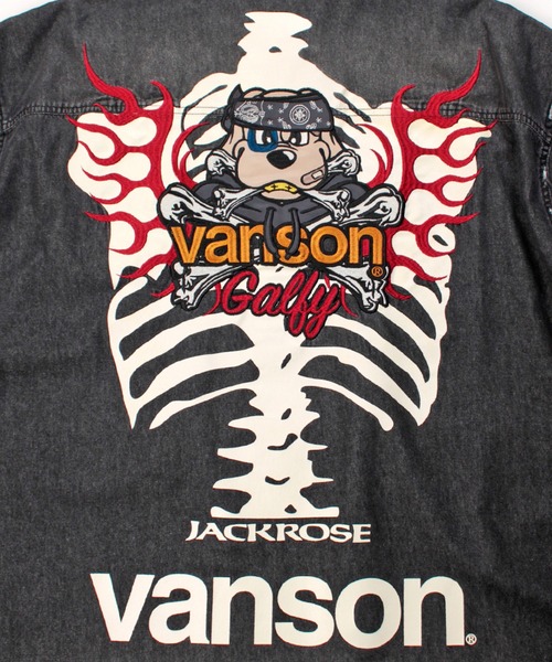 GALFY(ガルフィー)の「JACKROSE×VANSON×GALFY-骨犬 Demin Shirt(シャツ/ブラウス・メンズ・ブラック/ライトインディゴブルー・XL/L)」の20枚目の写真