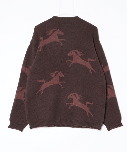 BALLAST ARK（バラストアーク）の「BALLAST ARK / バラストアーク：Gallop Knit：BA12-K001[AST]（ニット/セーター・メンズ・ブラウン系その他/アイボリー/ブラウン・L/M）」の15枚目の写真