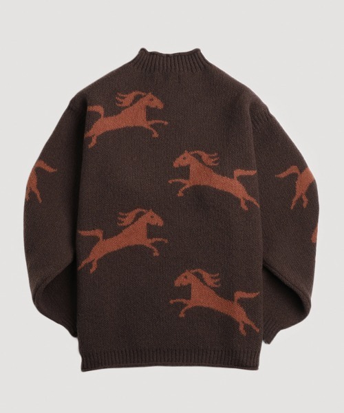 BALLAST ARK（バラストアーク）の「BALLAST ARK / バラストアーク：Gallop Knit：BA12-K001[AST]（ニット/セーター・メンズ・ブラウン系その他/アイボリー/ブラウン・L/M）」の17枚目の写真