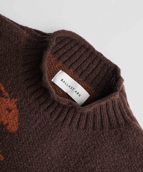 BALLAST ARK（バラストアーク）の「BALLAST ARK / バラストアーク：Gallop Knit：BA12-K001[AST]（ニット/セーター・メンズ・ブラウン系その他/アイボリー/ブラウン・L/M）」の18枚目の写真