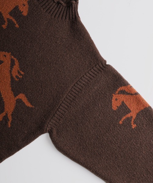 BALLAST ARK（バラストアーク）の「BALLAST ARK / バラストアーク：Gallop Knit：BA12-K001[AST]（ニット/セーター・メンズ・ブラウン系その他/アイボリー/ブラウン・L/M）」の20枚目の写真