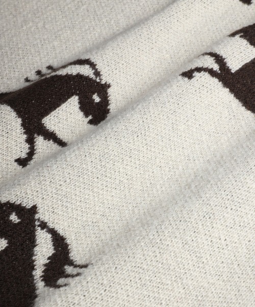 BALLAST ARK（バラストアーク）の「BALLAST ARK / バラストアーク：Gallop Knit：BA12-K001[AST]（ニット/セーター・メンズ・ブラウン系その他/アイボリー/ブラウン・L/M）」の8枚目の写真