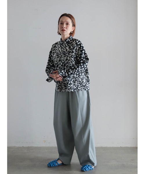 FIL DE FER（フィルデフェール）の「TRツイル　カーブドロストパンツ（その他パンツ・レディース・ベージュ/グレー・FREE）」の15枚目の写真