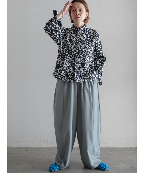 FIL DE FER（フィルデフェール）の「TRツイル　カーブドロストパンツ（その他パンツ・レディース・ベージュ/グレー・FREE）」の18枚目の写真