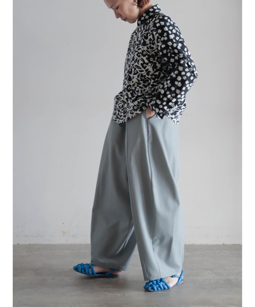 FIL DE FER（フィルデフェール）の「TRツイル　カーブドロストパンツ（その他パンツ・レディース・ベージュ/グレー・FREE）」の14枚目の写真