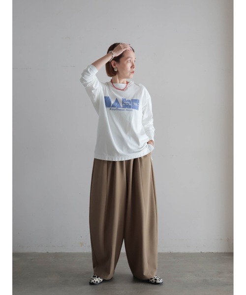 FIL DE FER（フィルデフェール）の「TRツイル　カーブドロストパンツ（その他パンツ・レディース・ベージュ/グレー・FREE）」の21枚目の写真