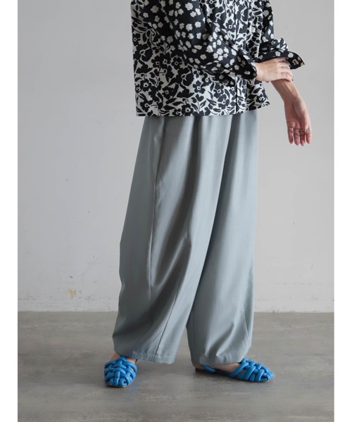 FIL DE FER（フィルデフェール）の「TRツイル　カーブドロストパンツ（その他パンツ・レディース・ベージュ/グレー・FREE）」の11枚目の写真